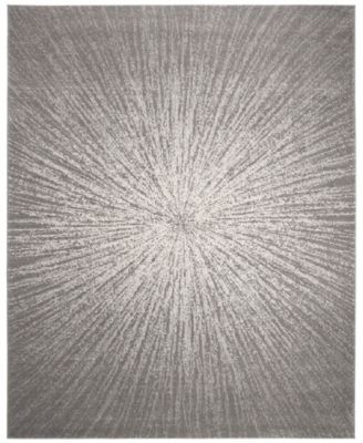 Evoke EVK228 Dark Gray and Ivory 8' x 10' Area Rug