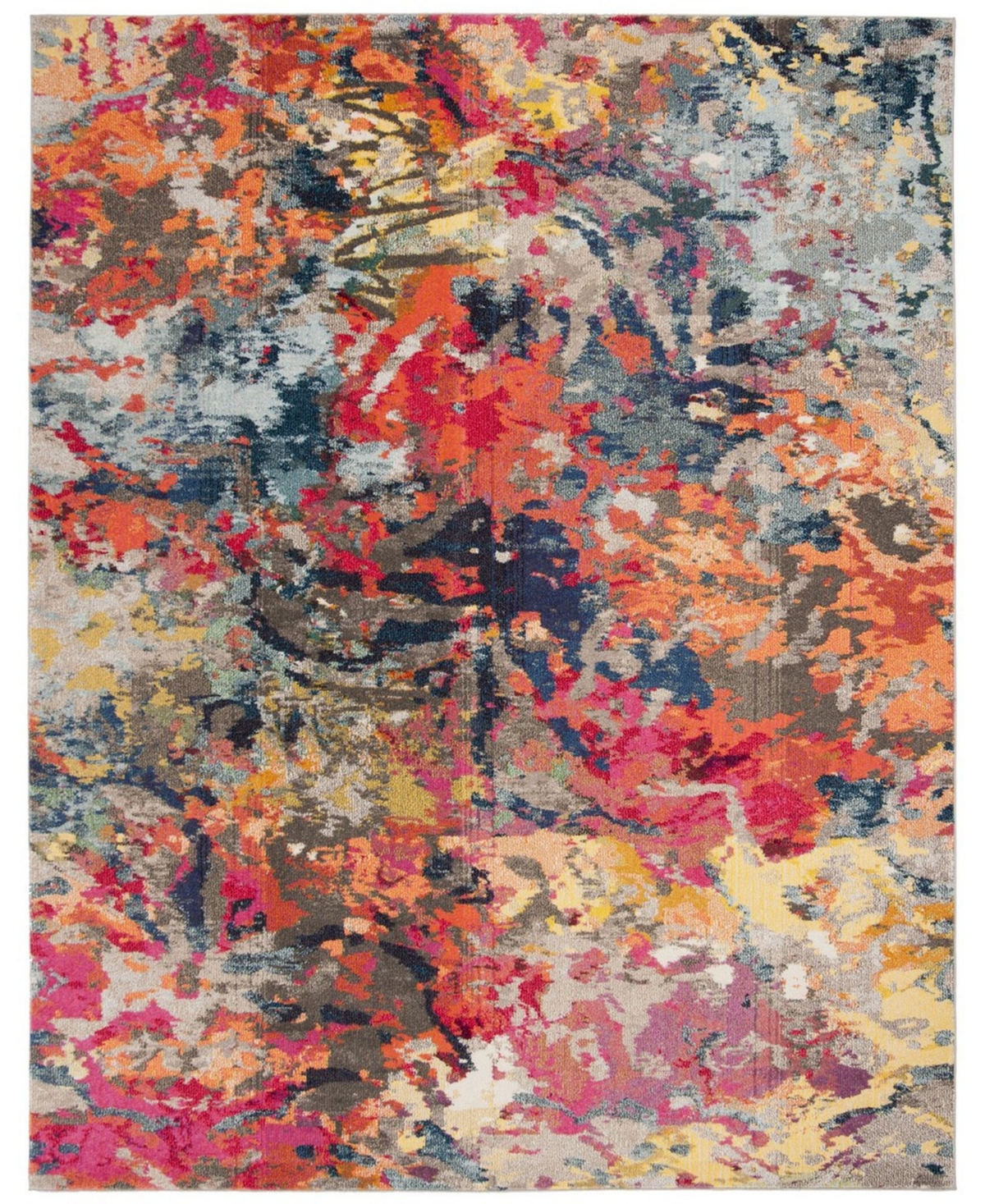 Safavieh Monaco MNC258and Orange Area Rug - Blue
