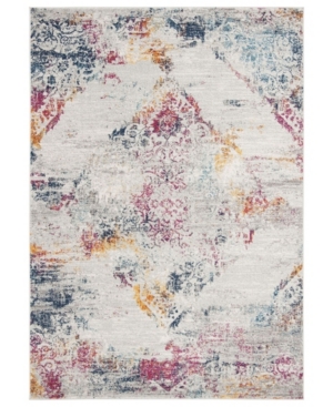 Safavieh Madison Light Gray and Fuchsia 8' x 10' Sisal Weave Area Rug
