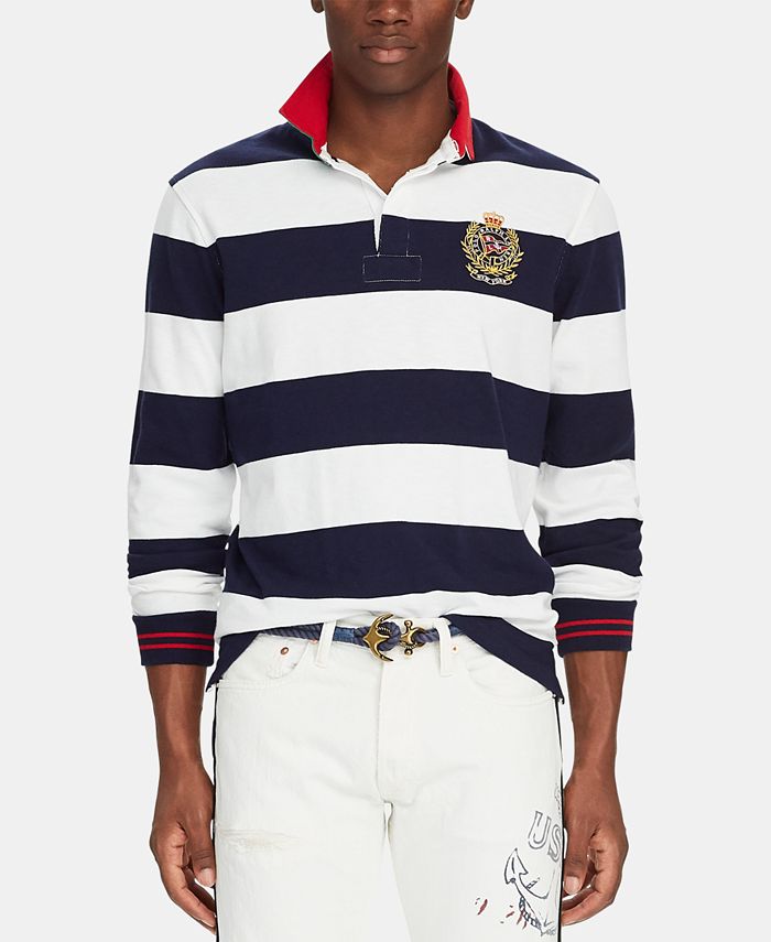 Oranje middag inspanning Polo Ralph Lauren Men's Big & Tall Classic-Fit Striped Rugby Shirt &  Reviews - Polos - Men - Macy's