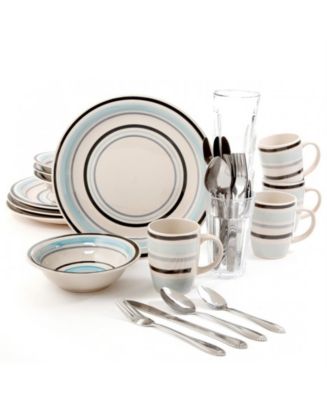 Deluxe Essentials 32 Piece Dinnerware Combo Set - Macy's