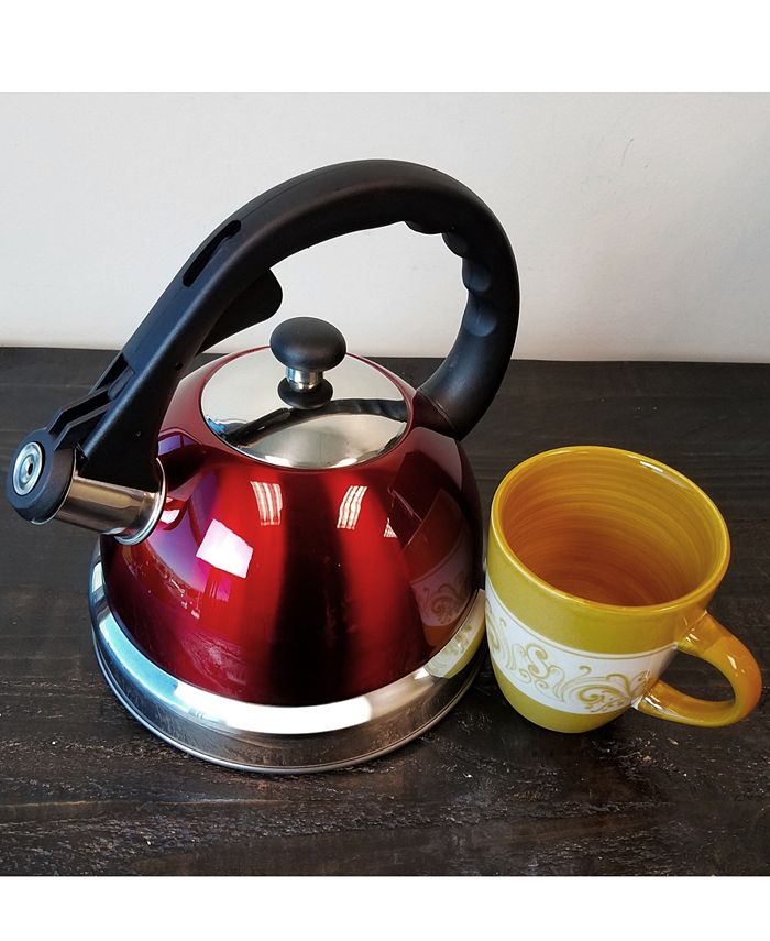 Gibson Home Mr. Coffee Claredale 2.2 Quart Stainless Steel Whistling