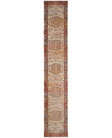 Vintage Persian Saffron and Cream 2'2" x 12' Runner Area Rug