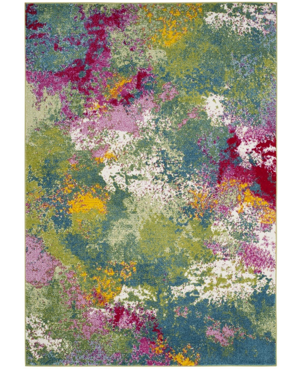 Safavieh Watercolor WTC697and Fuchsia Area Rug - Green