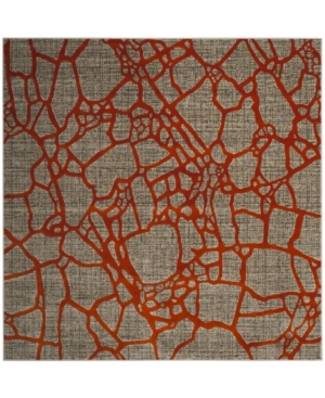 Safavieh Porcello Light Gray and Orange 6'7