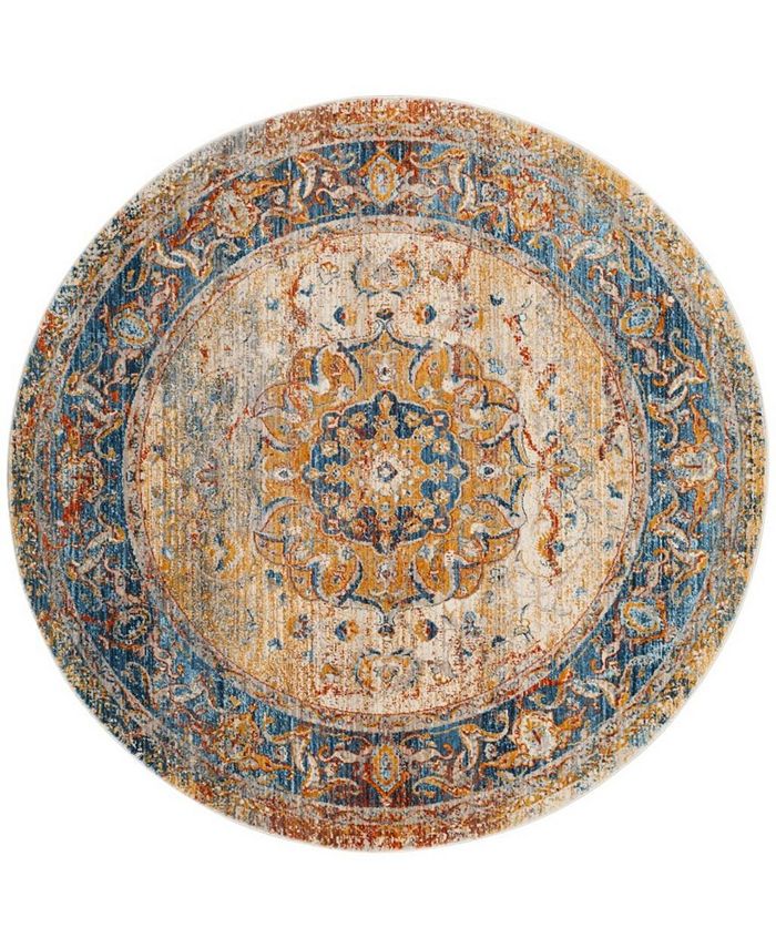 Safavieh Vintage Persian Blue and Multi 5' x 5' Round Area Rug Macy's