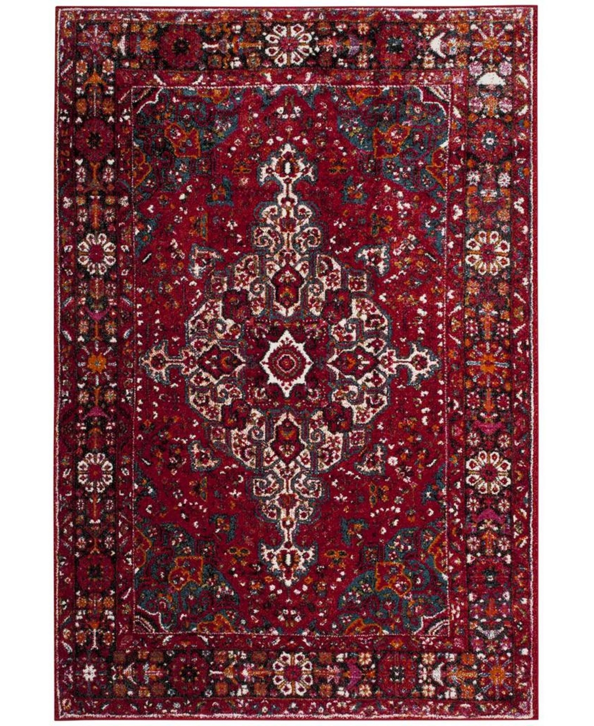Safavieh Vintage Hamadan Red and Multi 9' x 12' Area Rug - Red