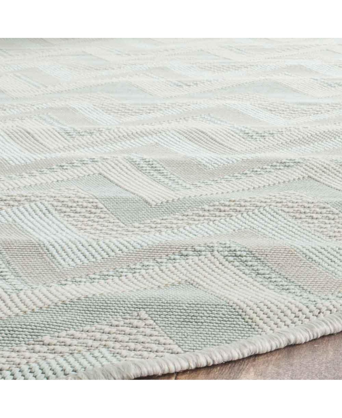 Safavieh Courtyard CY6155 Light Gray and Aqua 5'3