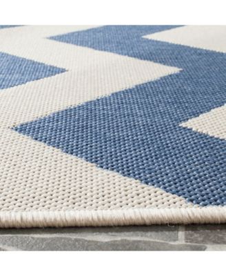 Courtyard CY6244 Blue and Beige 8' x 11' Sisal Weave Outdoor Area Rug