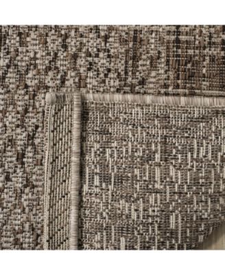 Courtyard CY8736 Light Beige and Light Brown 5'3" x 7'7" Sisal Weave Outdoor Area Rug