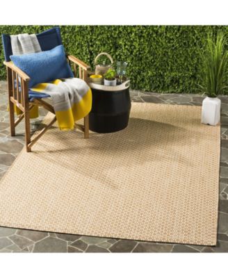 Courtyard CY8653 Natural and Cream 5'3" x 7'7" Sisal Weave Outdoor Area Rug