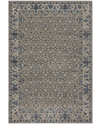 Brentwood BNT869 Light Gray and Blue 5'3" x 7'6" Area Rug