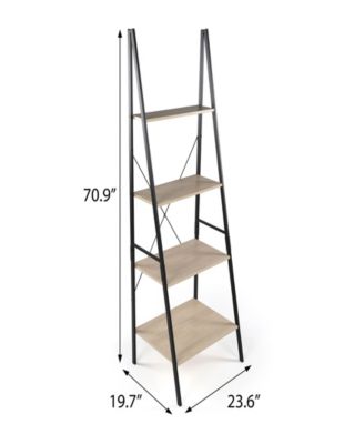 Humble Bee Good Jupiter 4 Tier 71" Tall Ladder Style Storage Unit / Bookcase