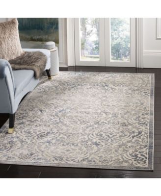 Brentwood BNT810 Light Gray and Blue 5'3" x 7'6" Area Rug