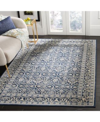 Brentwood BNT870 Navy and Light Gray 5'3" x 7'6" Sisal Weave Area Rug