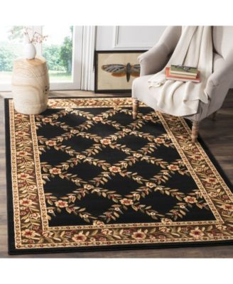 Lyndhurst LNH557 Black and Brown 5'3" x 7'6" Area Rug