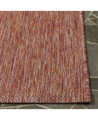 Courtyard CY8520 Red 5'3" x 7'7" Sisal Weave Outdoor Area Rug