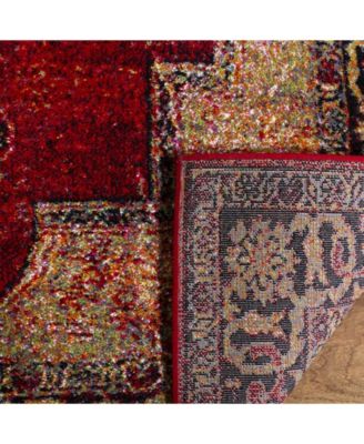 Vintage Hamadan VTH219 Red and Multi 5'3" x 7'6" Area Rug