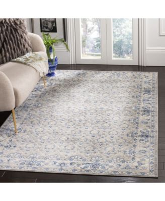 Brentwood BNT869 Light Gray and Blue 5'3" x 7'6" Area Rug