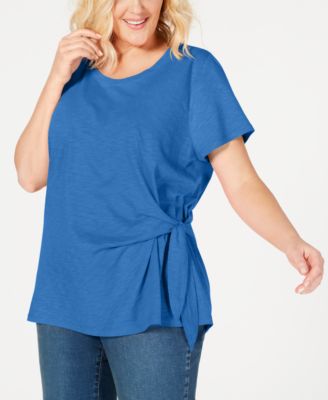 Style & Co - Plus Size Side-Tie Top