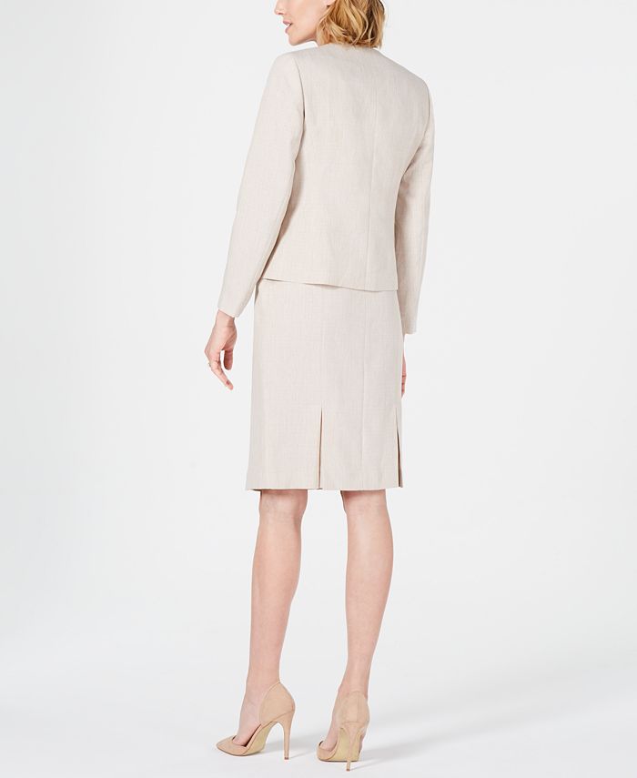 EYY Women Brown Pleated Skirt Suit - Potomac
