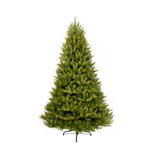 Puleo International 9 Ft. Pre-lit Franklin Fir Artificial Christmas Tree With 1000 Clear Ul Listed Lights In Green