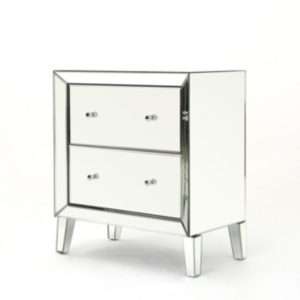 NOBLE HOUSE JEREMYE MIRRORED 2 DRAWER CABINET