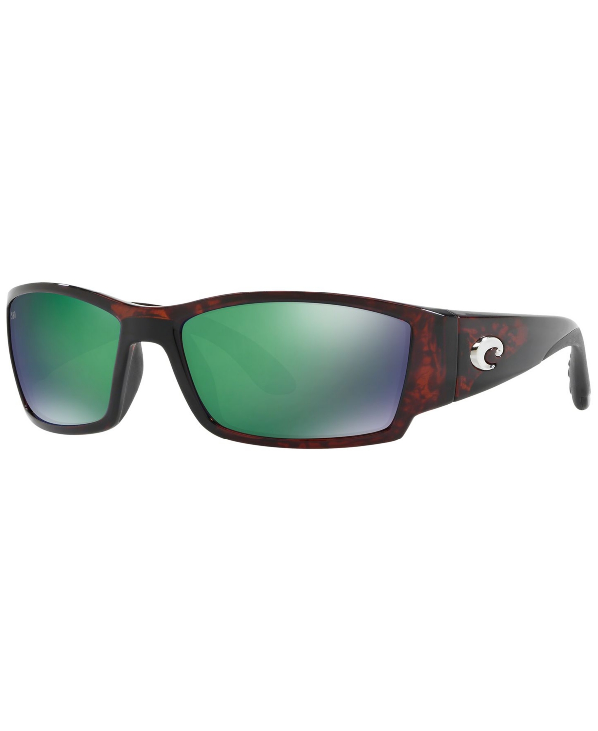 Costa Del Mar Polarized Sunglasses, Corbina 62 In Black Matte,green Mirror