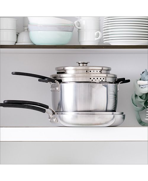 GreenPan Levels 6Pc. Stainless Steel Stackable Ceramic Nonstick Set