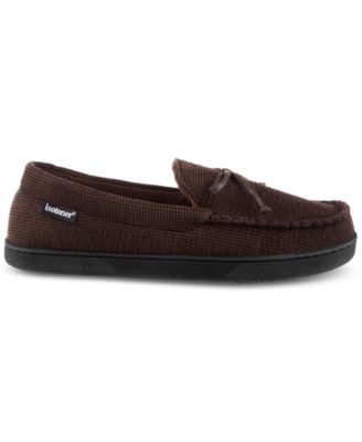 men's isotoner luke boxed corduroy moccasin slippers