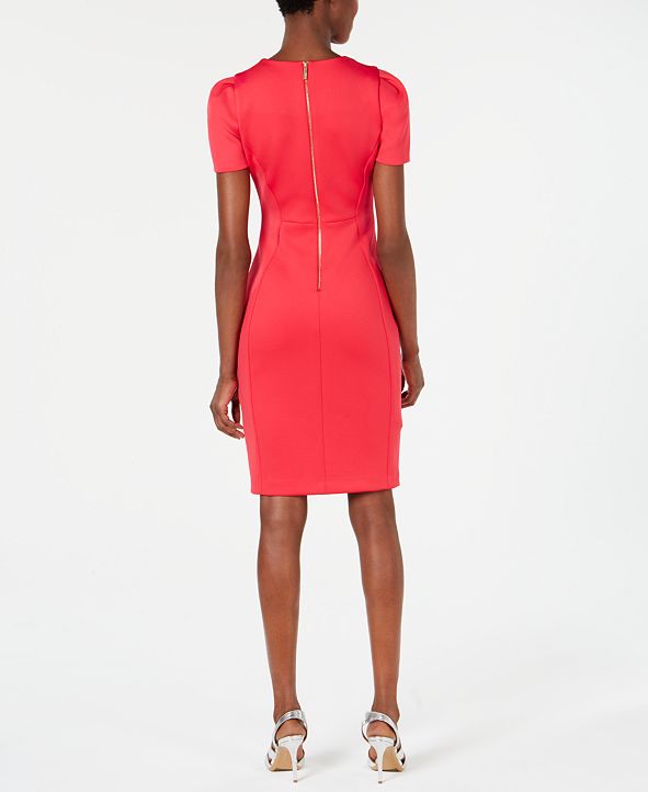 Calvin Klein Fitted Sheath Dress & Reviews - Dresses - Women - Macy's