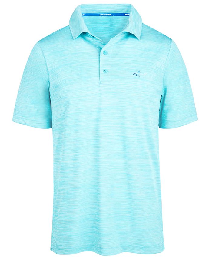 Greg Norman Men's 5 Iron SpaceDye Performance Golf Polo, Created for