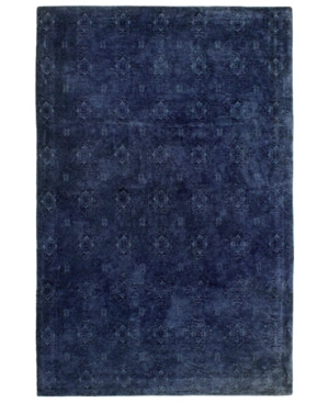 French Connection Fontayne Vintage Jacquard 30" X 50" Accent Rugs Bedding In Navy