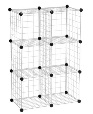 Honey Can Do - Modular Mesh Storage Cubes, 6 Pack