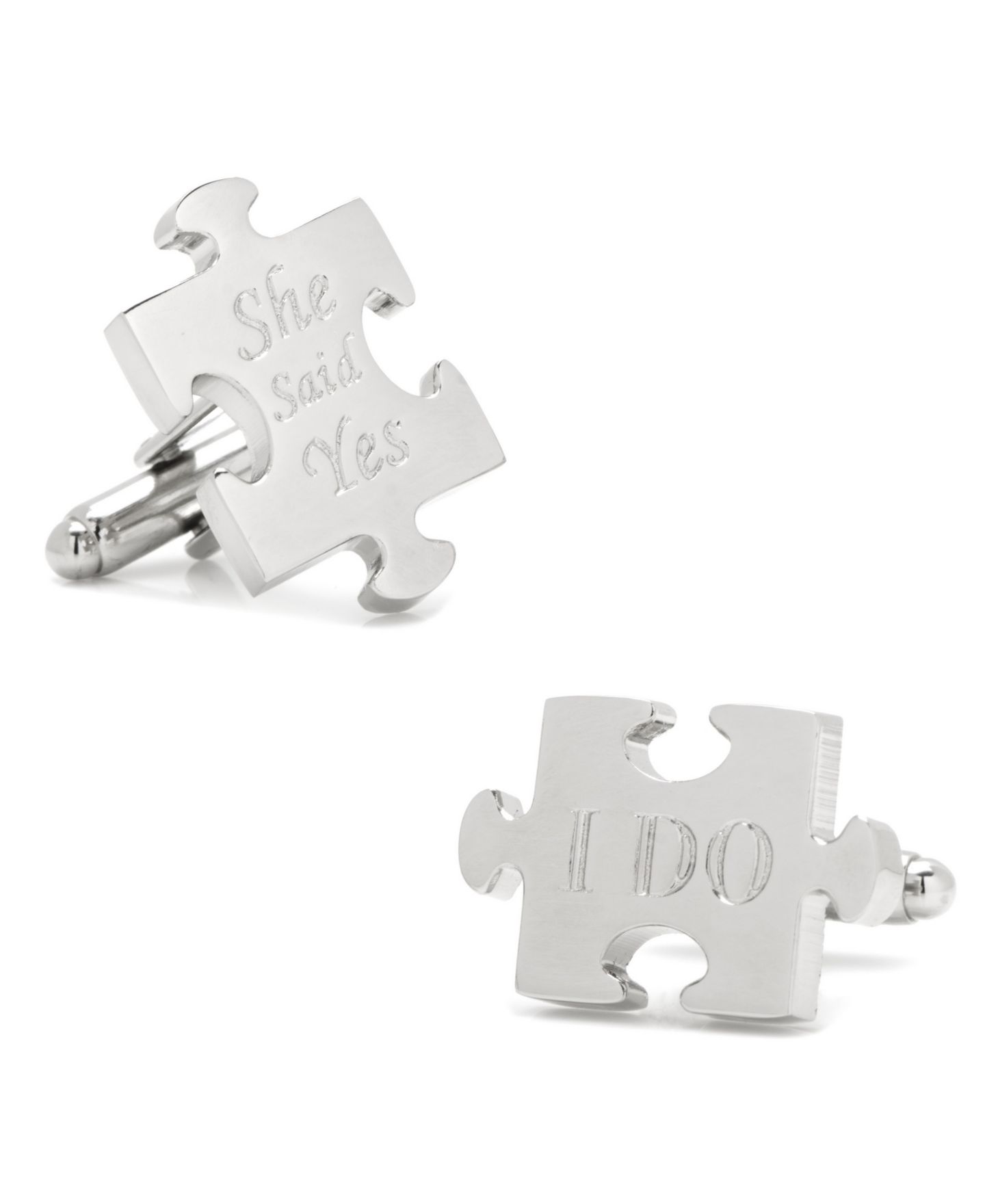 Мужские запонки Cufflinks Inc. Wedding Puzzle Pieces Cufflinks Pair — фото 1