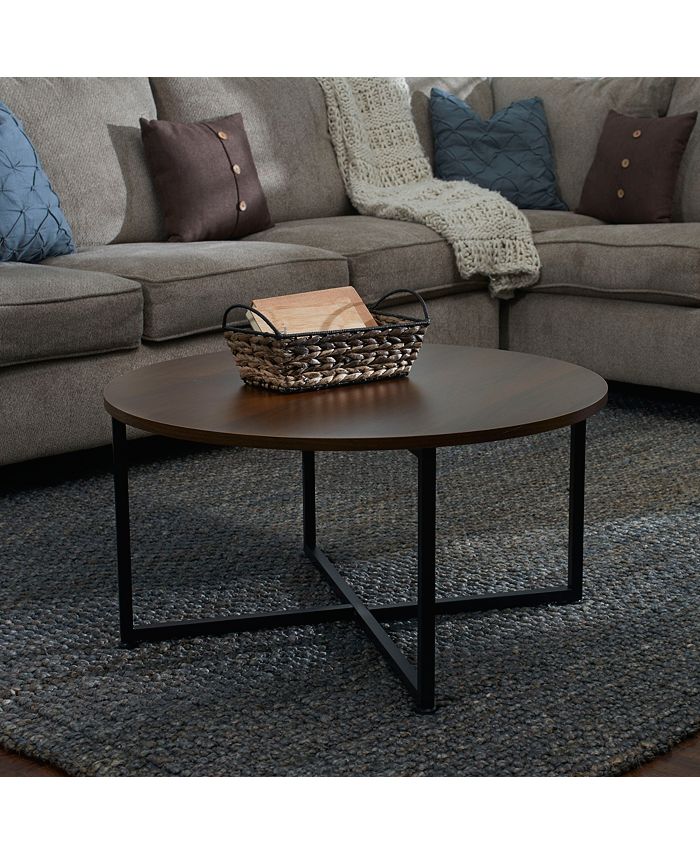 Household Essentials Victorian Round Black Metal Coffee Table Macy's