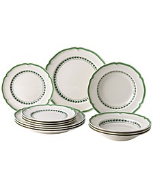 French Garden Green Line 12-Pc. Set, Created for Macy's