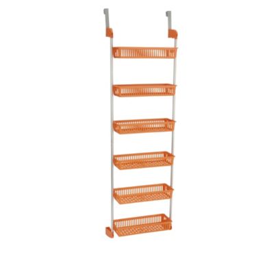 Over the Door Storage Rack, 6 Basket Door Organizer