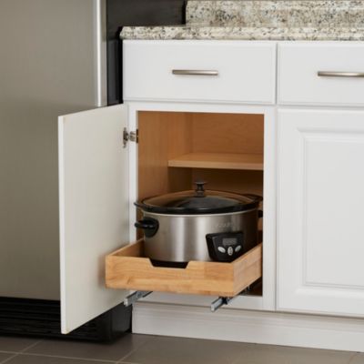 Glidez  Wood 1-Tier Sliding Cabinet Organizer