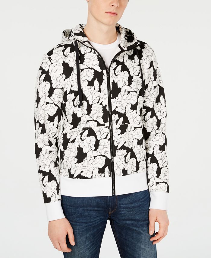 Michael Kors Men's Floral Graphic Hoodie, Created for Macy's - Macy's