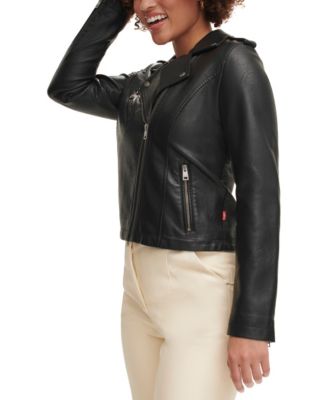 Women's Classic Faux Leather Asymmetrical Moto Jacket