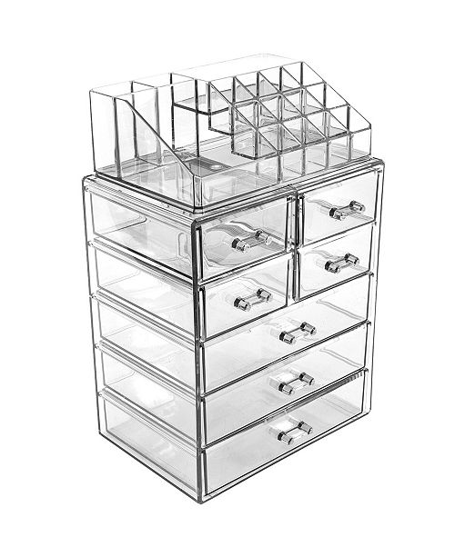 Sorbus Cosmetics Makeup Storage Case Medium Display Sets 3 Large
