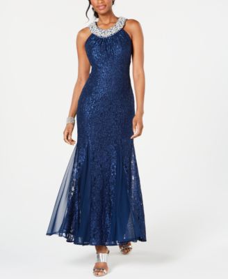 R & M Richards - Embellished Lace Gown