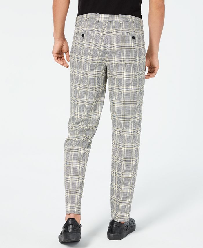 INC International Concepts INC Men's SlimFit Plaid Pants, Created by Macy's Macy's