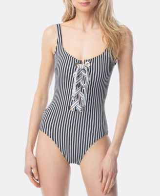 michael kors lace up swimsuit