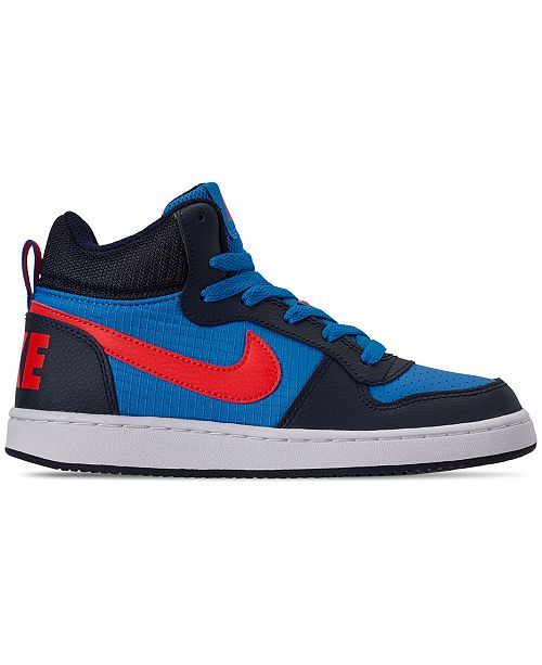 Nike Boys #39 Court Borough Mid Premium Casual Sneakers from Finish Line