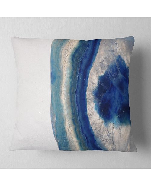 Design Art Designart Macro Of Blue Agate Stone Abstract Throw