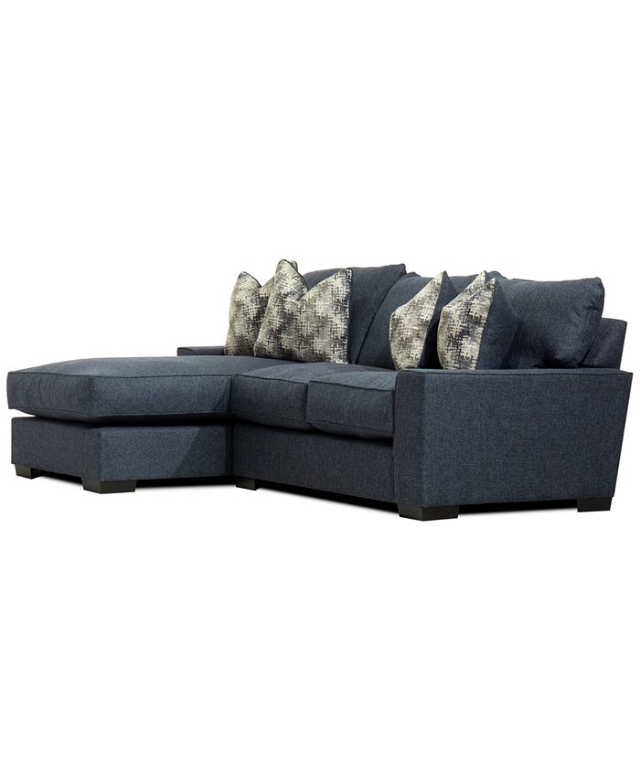Furniture - Tuni 2-Pc. Fabric Reversible Chaise Sectional Sofa