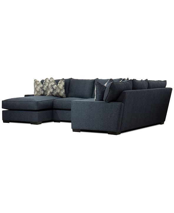 Furniture Tuni Fabric Sectional Sofa Collection, Created ...