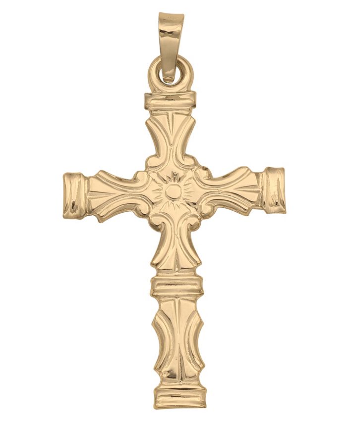 Macy's Cross Pendant in 14k Yellow Gold Macy's